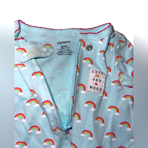 Carter’s “Love You More” footise blue rainbows - Picture 2 of 3